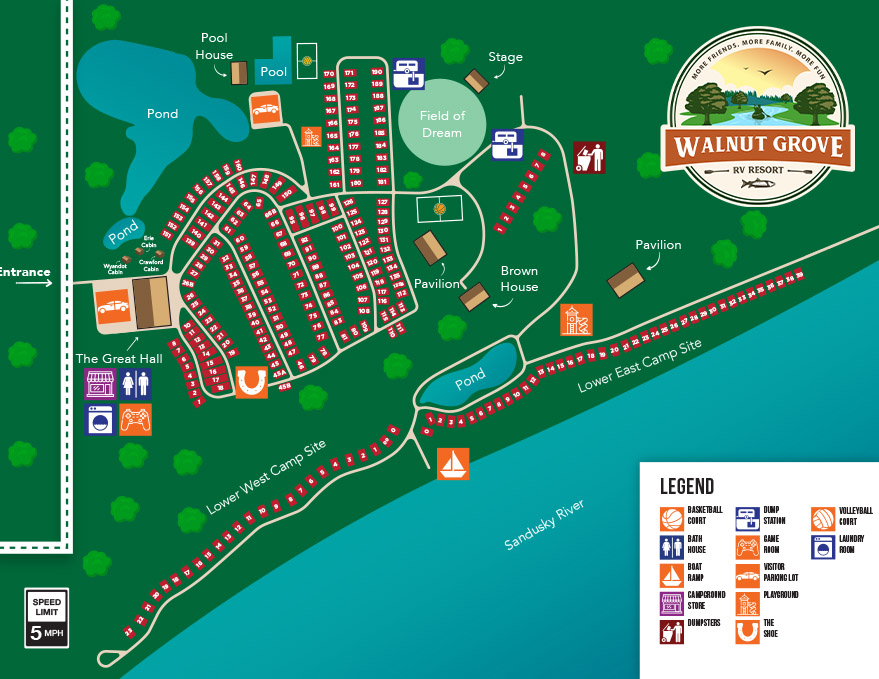 Walnut Grove RV Resort Map